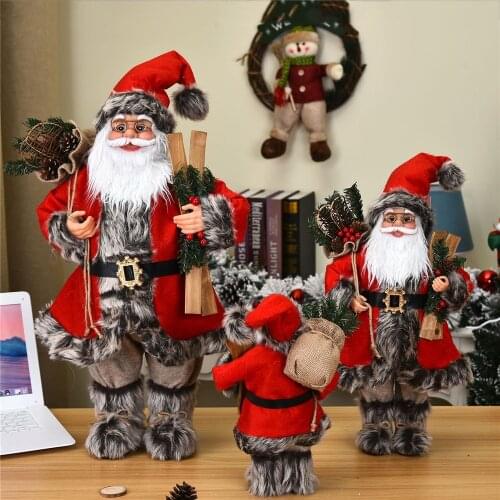 60cm Christmas Decorations Big Santa Claus Doll Children Xmas New Year Gift Christmas Tree Decor Wedding Party Supplies