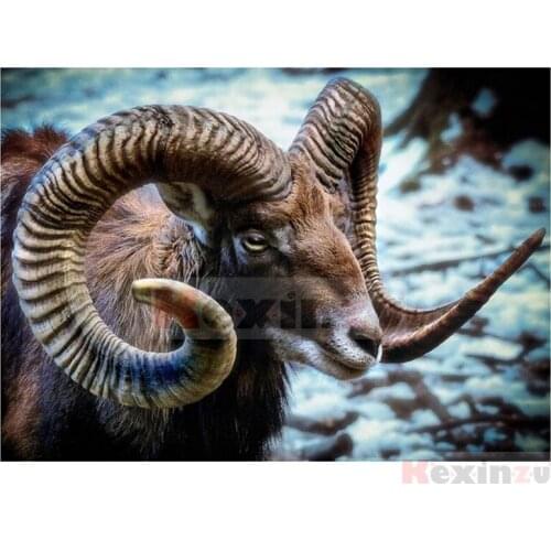 Kexinzu Full 5D DIY Square/Round Drill Diamond Painting "Animal antelope" 3d Diamond Embroidery Cross Stitch Decor Gift K511
