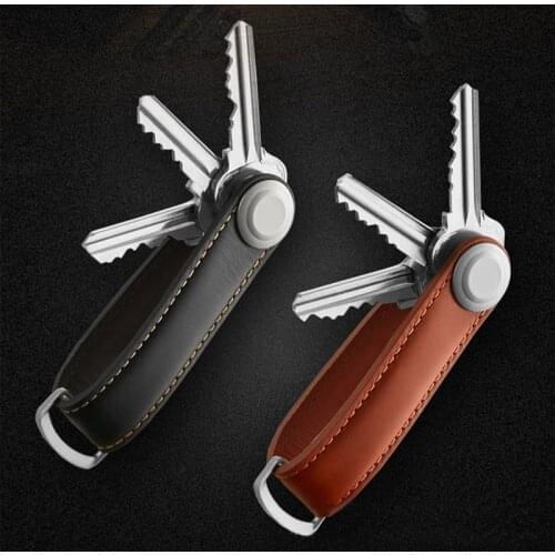 Car keychain key leather ring sleeve leather jacket storage key wallet key collector pocket key manager key rope Gift Package