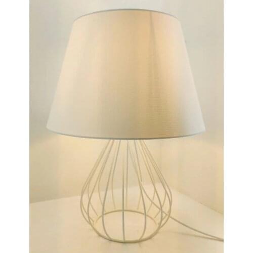 White Wrought Iron Metal Cage White Headdress Lampshade 431885842