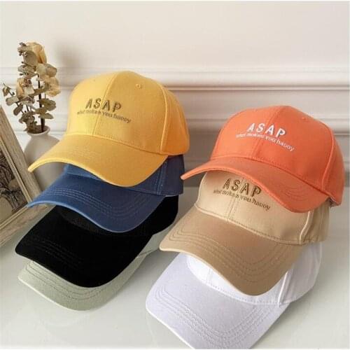 Womens baseball hats ASAP letters embroidery baseball cap men hip hop streetwear snapback caps bone sun shade plain fitted cap