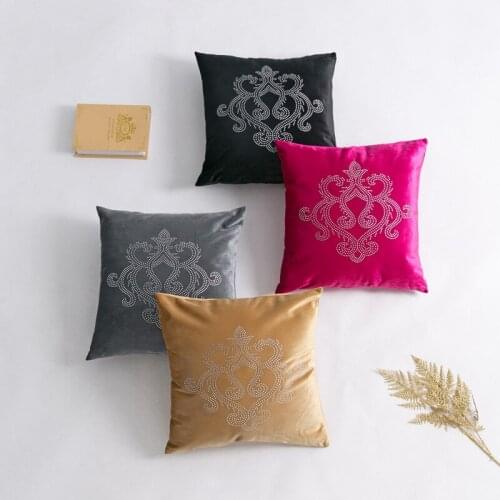 45x45cm Fortune Flower Sofa Pillowcase Pink Cushion Cover Throw Pillow Case Home Sofa Bed Chair Decoration 17.72x 17.72inch