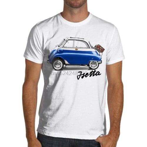 Isetta Soft Cotton Mens T-shirt B.W.M O Neck Print Fashion Chic Casual Comfy Tee Loose Tops
