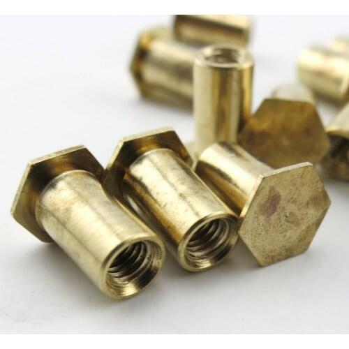 30pcs M3 blind Tongzhu/2.60 Tongzhu/model spacers/model car shell column/brass nut/DIY toy accessories/technology model parts