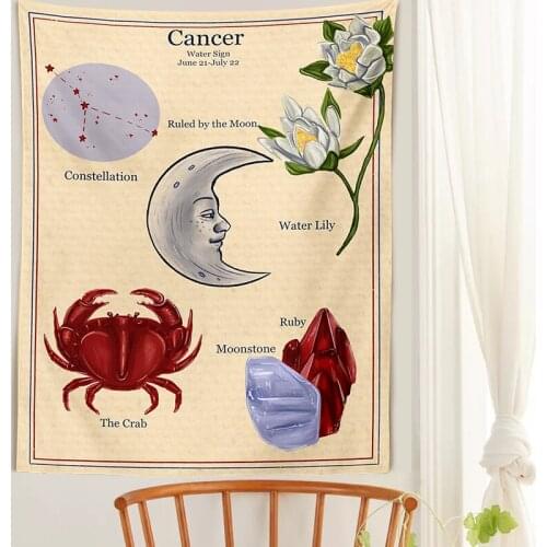 Constellation Tarot Tapestry Boho Tapestry Tarot Card Tapestry Wall Hanging Trippy Divination Beach Mat Sun Moon Wall Decor