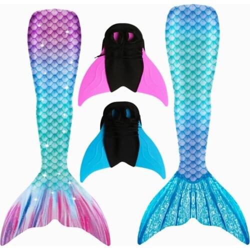 NEW Adult Kids Mermaid Tails With Monofin Swimsuit for Adults Girl Bikini Bathing Suit Costume Swimmable Swimsuit