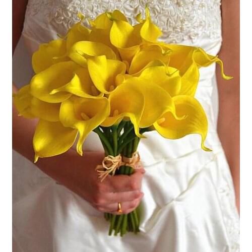 Bridal bouquet calla lily Bulbs for Bridal Wedding Bouquet latex calla flower for home and garden wedding decoration flowers