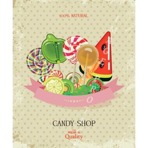 CANDY SHOP LARGE METAL TIN SIGN POSTER WALL PLAQUE
