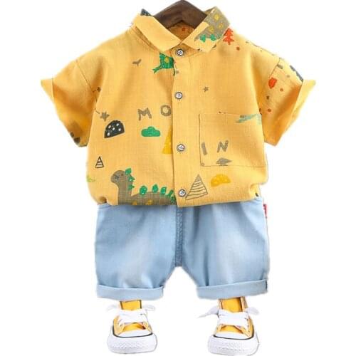 Fashion Children Clothing Set Summer Baby Girls Clothes Boys Cotton Shirt Shorts 2Pcs/set Toddler Casual Costume Kids Tracksuits