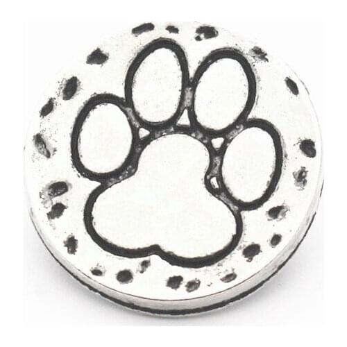 New arrive 10pcs/lot cute dogs paw snap button 18mm/20mm charms for bracelet diy necklace snap jewelry