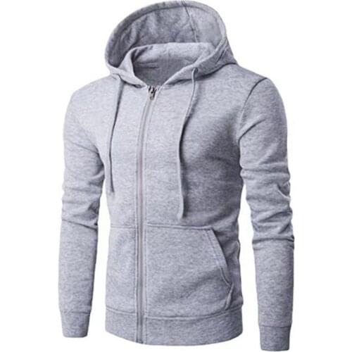 Autumn Stylish Zipper Closure Jacket Sweatshirt All-matched Men Jacket Zipper Closure Outerwear