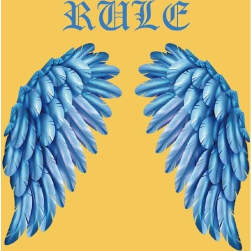 Personalized blue wings pattern DIY decoration heat transfer iron heating stripe For young peoples coat large size washable