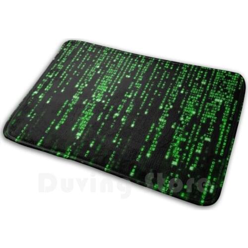 Binary Code - The Matrix Program Soft Non-Slip Mat Rug 2633 Carpet Cushion Matrix Binary Code Programmer Hacker Linux Win