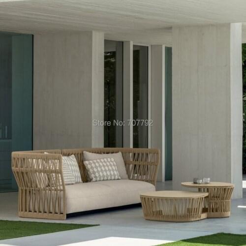 Outdoor clearance patio rope garden balcony sofa bench furniture