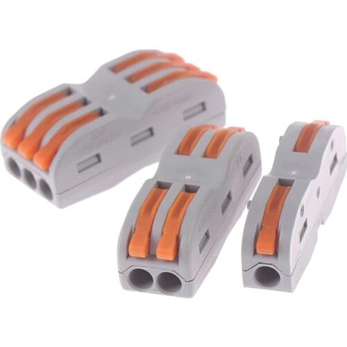 SPL-1 2 3 Way Reusable mini fast wire Connectors Universal Compact Wiring Connector plug-in Terminal Block