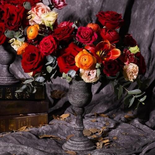 Restoration of the Ancient to Make Old High-legged Flowers Wedding Banquet Flower Vase Art Course Salon Activity Vase Bottle