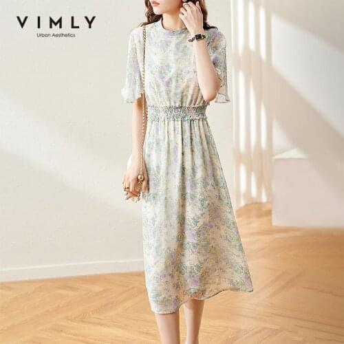Vimly Summer Chiffon Dresses