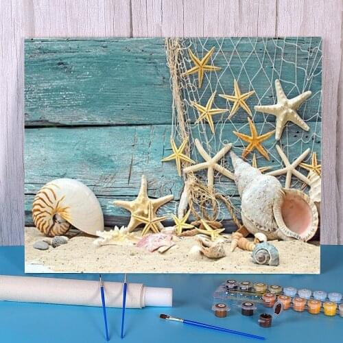 Landscape Seaside Beach Painting By Numbers Kit Acrylic Paints 50*70 Boards By Numbers Home Decoration Crafts For Adults Art