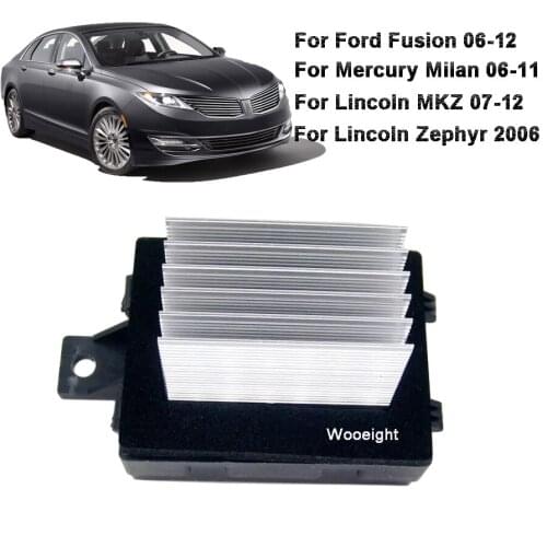 Wooeight HVAC Heater Blower Motor Resistor 8E5Z19E624A JA1712 For Ford Fusion Lincoln MKZ Zephyr Mercury Milan EBY-100342 4P1589