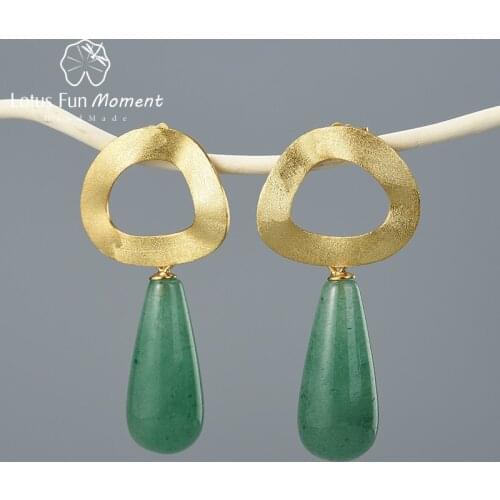 Lotus Fun Moment Minimalist Style Uneven Geometric Shape Dangle Earring Real 925 Sterling Silver Creative Designer Fine Jewelry