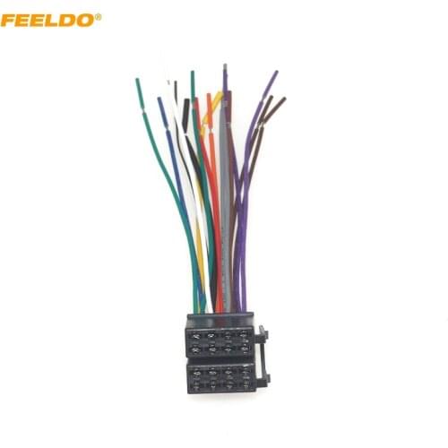 FEELDO 16pin For Volkswagen/Audi/Mercedes/For Audio Plug Into OEM Car 2in1 Radio Wiring Harness Adapter CD Wire #HQ6710