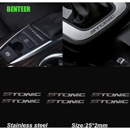 2pcs Stainless Steel Car Interior Sticker For Kia Stonic Car Accessories