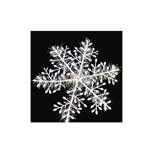300PCS/10Packs White Snow Flakes Snowflake Ornaments Holiday Christmas Tree New Year Decortion Festival Party Accessories