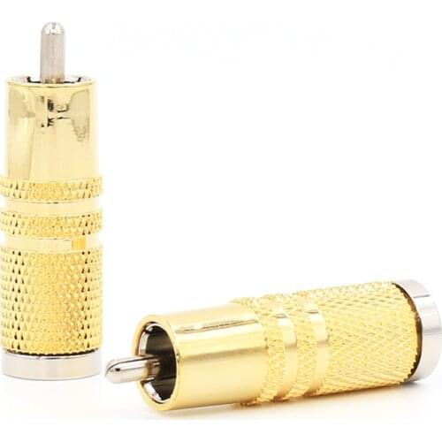 4 pcs hifi audio DIY Upgrade plug Accessories online RCA Gold plated Male plug RCA connector RCA plug