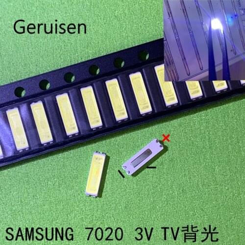 500piece/lot FOR Repair Samsung TCL Panasonic LCD TV LED backlight Article lamp SMD LEDs 3V 7020 Cold white light emitting diode