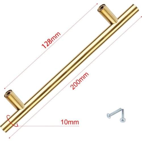 6x Stainless Steel Cabinet Knobs Pull Door Cupboard Drawer Handles Bar 200mm