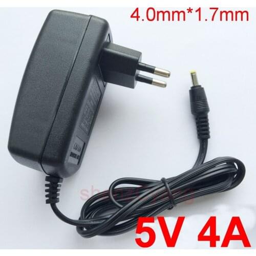 1PCS 5V4A AC 100V-240V Converter Adapter DC 5V 4A 4000mA Power Supply EU Plug 4.0mm x 1.7mm