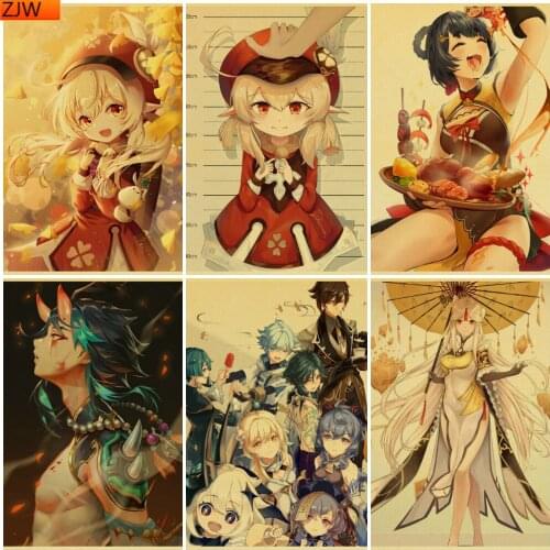 5D DIY Genshin Impact Animation Diamond Mosaic Diamond Painting Diamond Mosaic Full Diamond Embroidery Living Room Home Decor