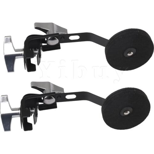 Yibuy 2x Snares Drum Parts 14 Inch Damper Mute Silencer Tone Control Felt Pad