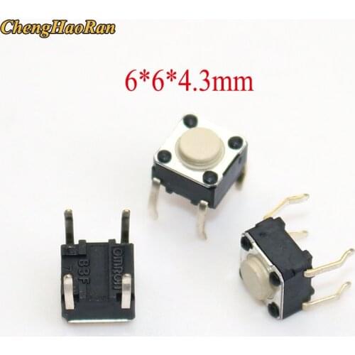 ChengHaoRan 1pcs Original Omron b3f-1000 touch switch microswitch mouse button 6 * 6 * 4.3mm