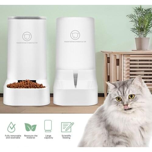 Stainless steel pet food, plug EUA / UK / UE, voice recorder, automatic cat food bowl, timer, food