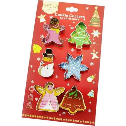 Christmas Cake Mold Stainless Steel Biscuit Mold 6-Piece Set Of Bell DIY Baking Tools