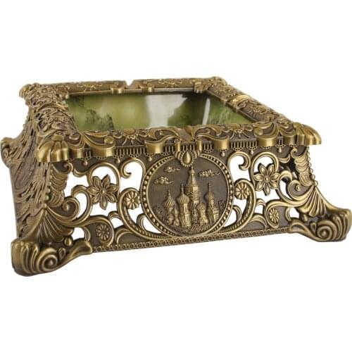 Zq Chinese Ashtray Home Living Room Large Personalized Bronze Ashtray Soft Home Decoration