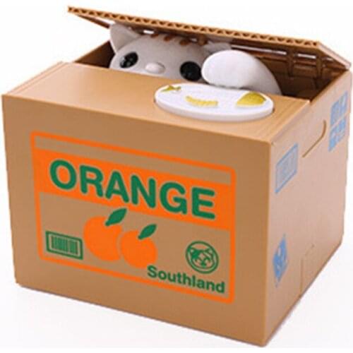 Coin Cat Stealing Piggy Bank Electronic Secret Stash Guardar Dinheiro Tirelire Panda Cofres Para Dinheiro Criativos Alcancia N