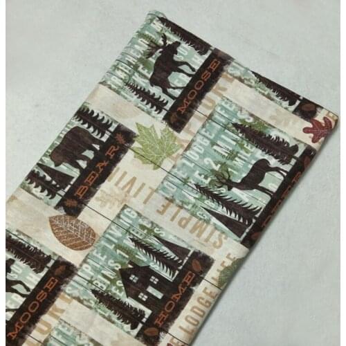 Pretty Forest Animals Printed Cotton Fabric 50x105cm Animal Fabric Patchwork for Cloth Dress Party Home Decoration