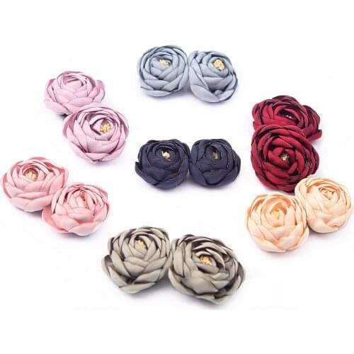 4Pcs/lot LaceTrim Patch Applique Lace Fabric Wedding Dress DIY Flowers Bride Hair Veil Clothes Headwear Decoration 7color