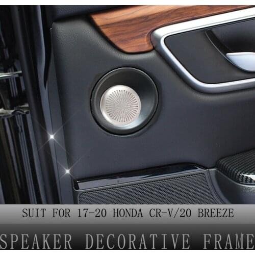 Speaker Covers for Honda CRV CR-V 2017 2018 2019 2020 2021 Breeze Speaker Decorative Frame Trim Car Interior Accessories