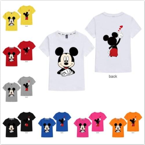 Summer Baby Boys Short Sleeve T-Shirts Baby Girls Clothing Cotton Tops Tees Cartoon Mickey Mouse Print Kids Girls Clothes 2-12T