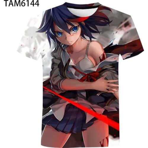 Summer New Mens Womens T-Shirt Japan Anime Childrens 3D Short Sleeve Boy Girl Street Punk styleCute Oversized Top wholesale