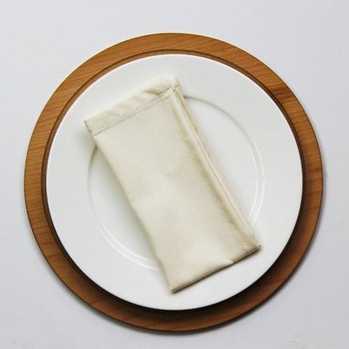 Llanura Ecru 12 PCS Napkins Cotton Fabric Napkin Table Dinner Napkins Special Day Hand Made 40CM X 40CM