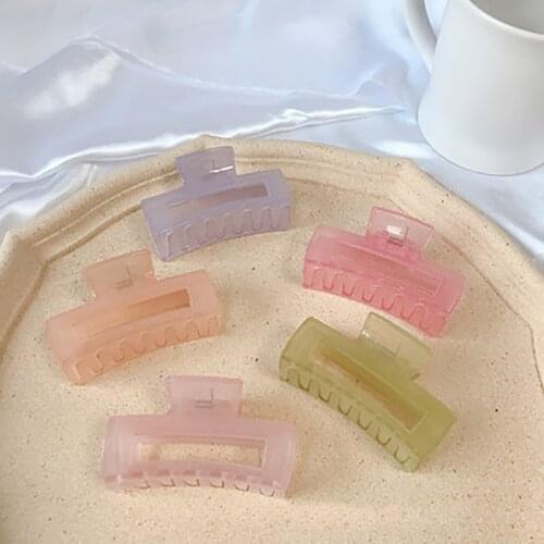 MISANANRYNE 1Pc Korean Headwear Solid Hair Accessories Elegant Headwear Clear Acrylic Hair Claws For Girls Headwear Hairpins