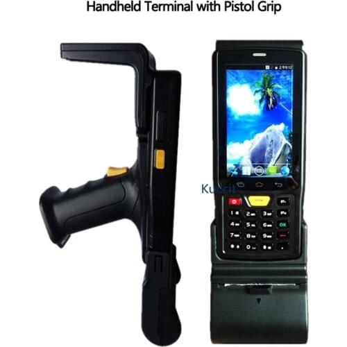 Original 1D 2D Laser Barcode Scanner android PDA UHF Rfid Reader Handheld Terminal with Keyboard pistol grip 4G 8800mAH