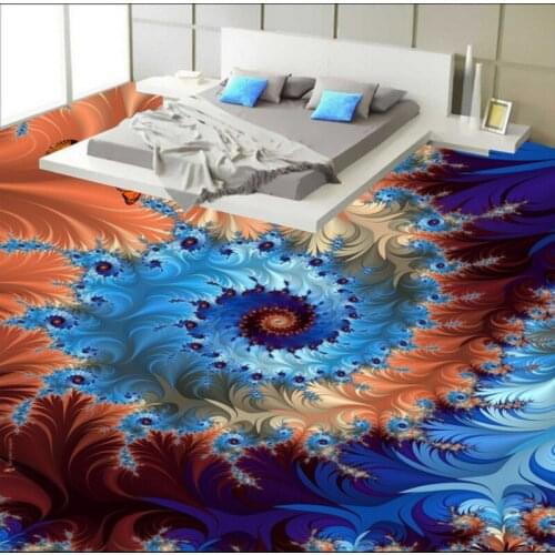 Pvc floor wallpaper Aesthetic abstract pattern 3D floor wallpaper 3d for living room