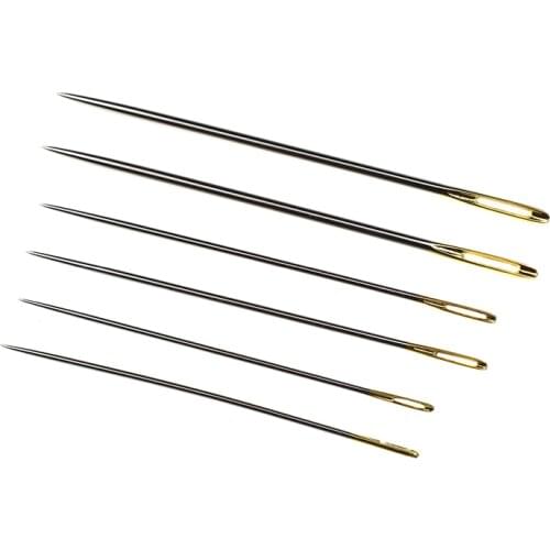 6Pcs/Set Large Eye 57MM/64MM/70MM Sewing Needle Multi Purpose Cross Stitch Needles for Stitching Embroidery Tool for Household