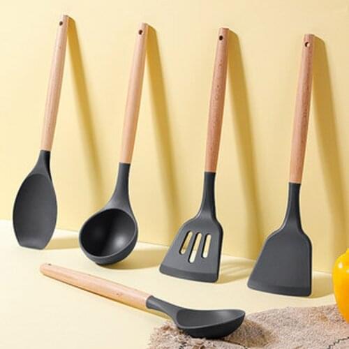Silicone spatula special spatula for non-stick cookware silicone high temperature resistant spatula set household cooking