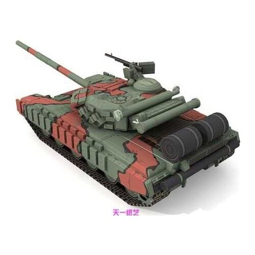 Soviet main battle tank T 64B DIY toys military dimensional paper model paper art